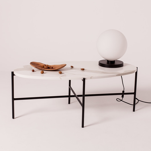 stolik kawowy Oval,marmur Calacatta,marmurowy Home Addict