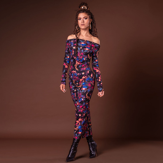 sukienki maxi damskie Julia - sukienka z odkrytymi ramionami