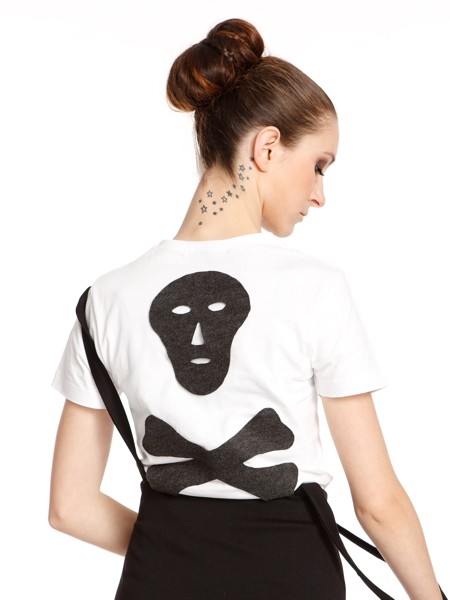 t-shirt SKULL biały YULIYA BABICH