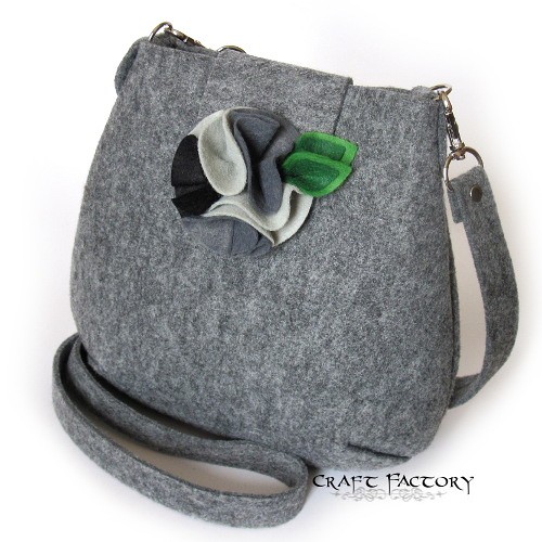 Monochrome Rose - mała torebka na ramię Craft Factory