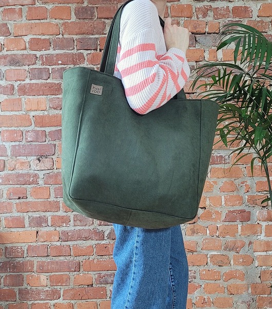 torby na ramię Lazy bag Bukka zielona vegan oversize