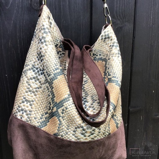 torby XXL Torba hobo XXL - print wąż
