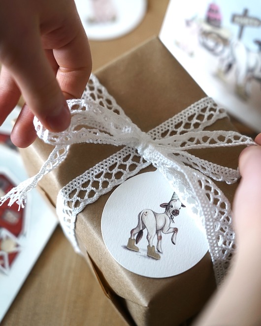 zabawki - inne 3 zawieszki urodzinowe okrągłe farma