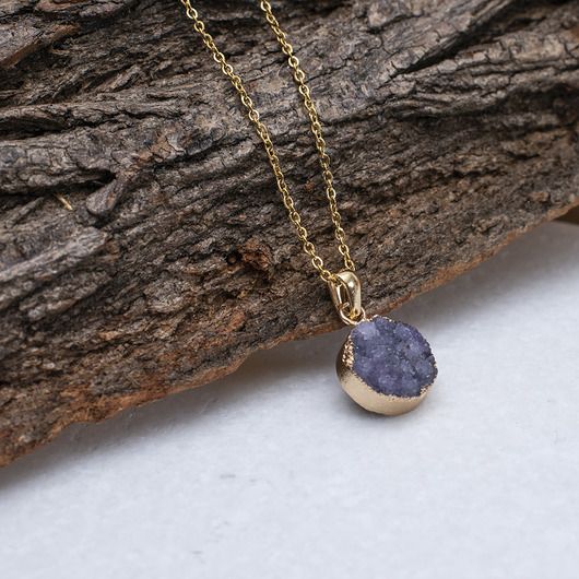 złote naszyjniki Naszyjnik "Deep Velvet" - Magia Agatu