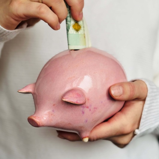 figurki i rzeźby Skarbonka Różowa Świnka Ceramiczna