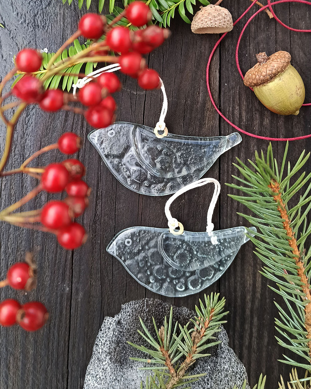 ozdoby choinkowe Szklane ptaszki