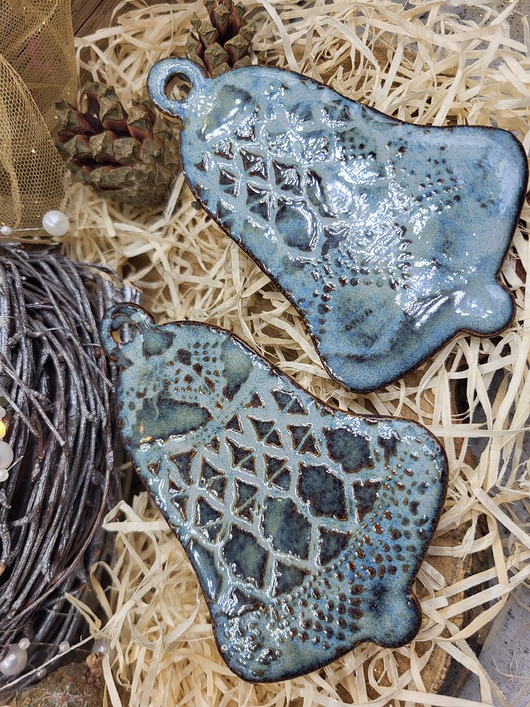 ozdoby choinkowe Zestaw ceramicznych zawieszek