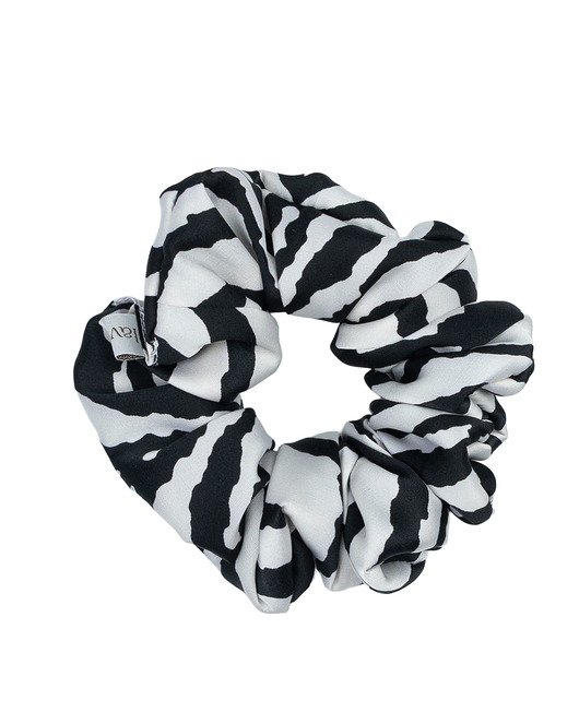gumki do włosów Satynowa Scrunchie do włosów Zebra