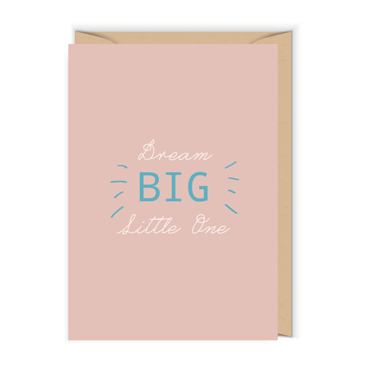 Kartka na narodziny Dream BIG little one Cudowianki