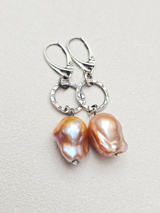 kolczyki srebrne Kolczyki Barokowe Perły w Srebrze