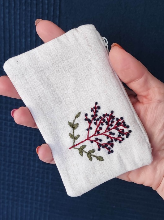 kosmetyczki Mini saszetka haftowana