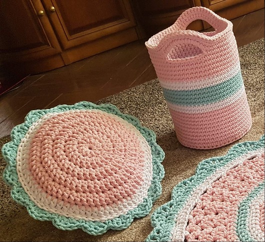kosze do przechowywania Kosz szydełkowy 25cmx30cm