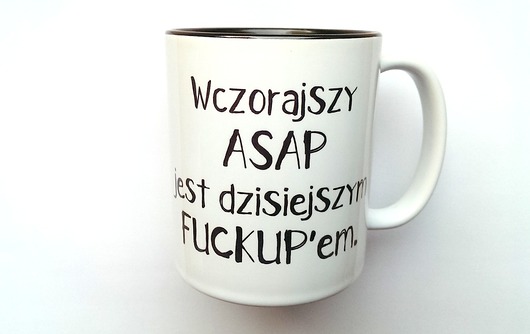 Kubek ASAP z CZARNYM WNĘTRZEM FarrowDesign