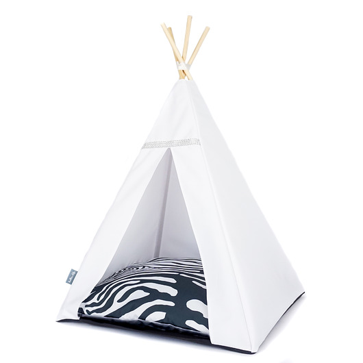 Legowisko Tipi Glamour Białe - Zebra Halkalife