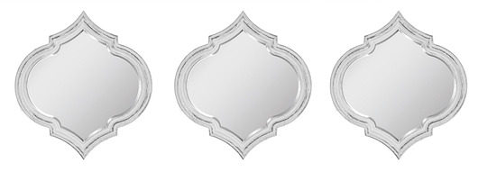 Lustro trzyczęściowe Moroccan white MIA home