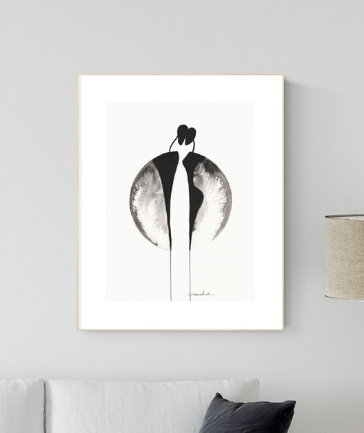 grafika 30X40 cm wykonana ręcznie MiniMalArt