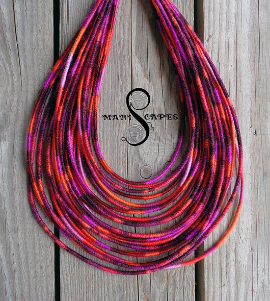 naszyjniki - inne OSTATNIA TAKA masajka "Hot Fuchsia Mosaics"