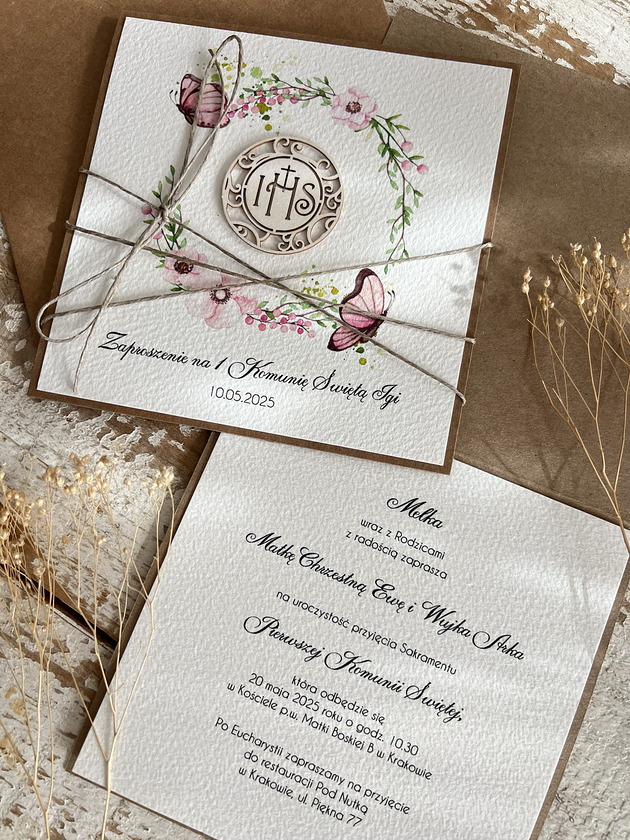zaproszenia na komunię Najpiękniejsze zaproszenia handmade komunijne, na komunię dla chłopca, dziewc