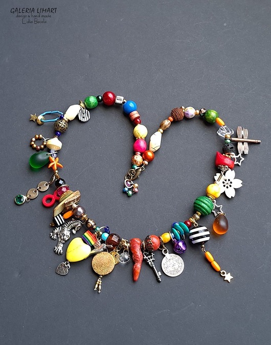 naszyjniki - inne Naszyjnik z przymrużeniem oka dla kogoś z fantazją Unikalny prezent handmade