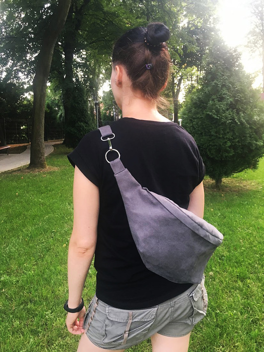 saszetka nerka Duża nerka, saszetka XL - szara