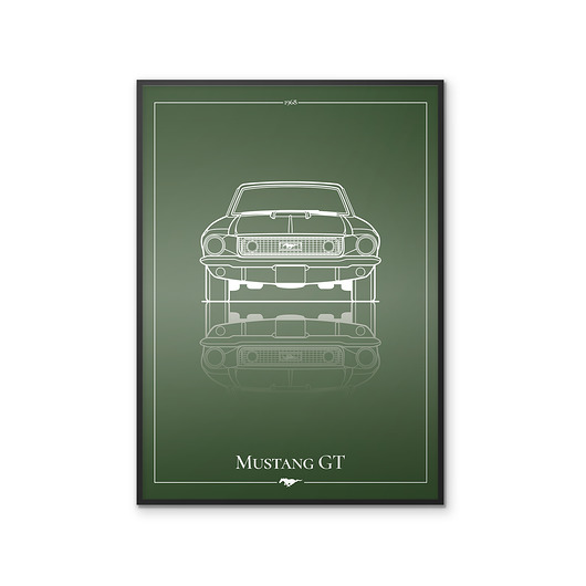 plakaty Plakat Motoryzacja - Mustang GT '67