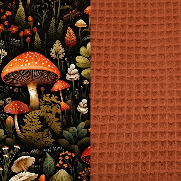 kocyki, kołderki, pościel dla dzieci WYJĄTKOWY koc _ muchomory _ 75x100 cm
