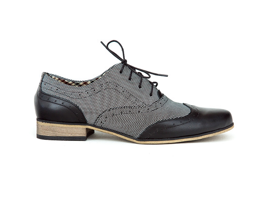 RĘCZNIE ROBIONE JAZZÓWKI ZAPATO 246 black+kropki Zapato