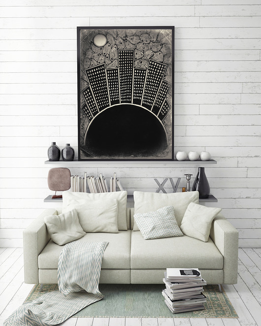 Miasto 50x70cm Malgorzata Domanska