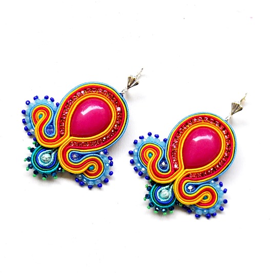 kolczyki soutache Sutaszowe kolczyki BALLERINAS