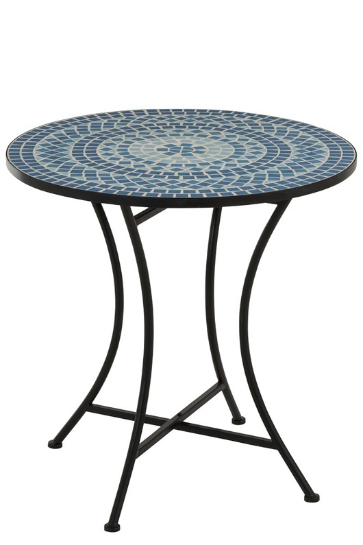 Stolik dekoracyjny Mosaic Round Blue, 71x70 cm Home Design