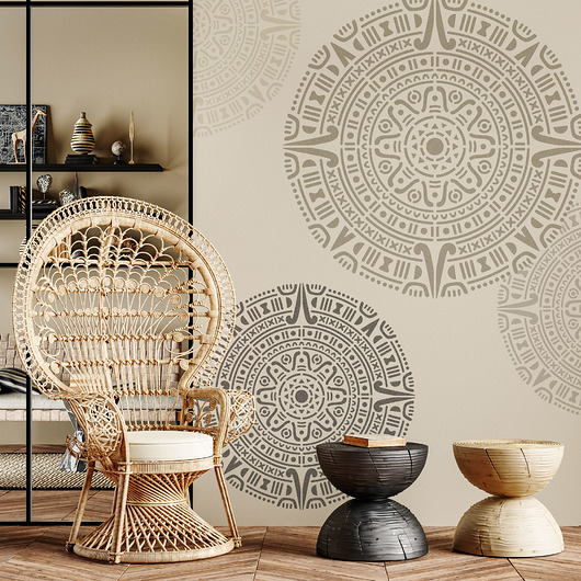 tapety i naklejki ścienne Szablon malarski wielokrotny / MANDALA AZTECKA