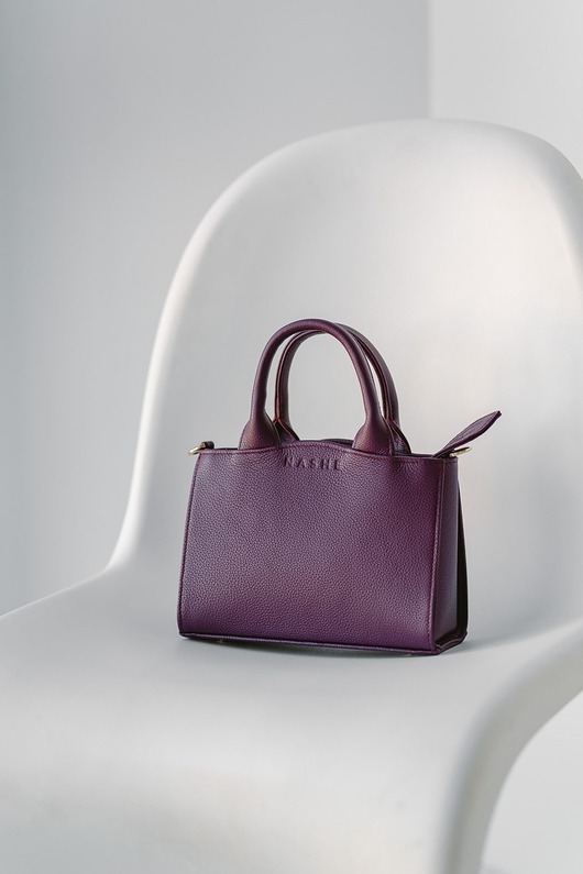 torby na ramię GLAM BAG - skórzana torebka - brąz orzechowy