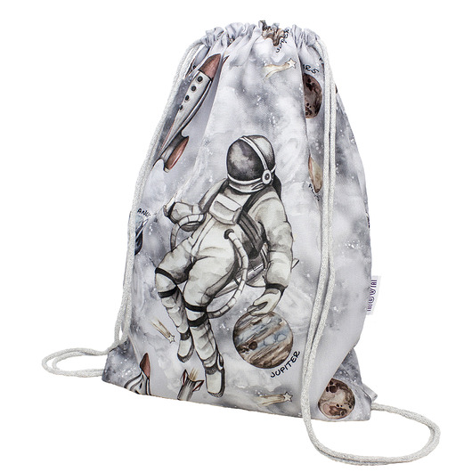 torebki, worki i plecaki dziecięce Worek do przedszkola z Imieniem Astronauta Szary