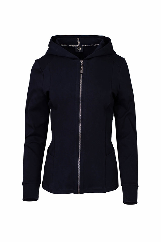 bluza z kapturem damska Dopasowana BLUZA z kapturem - bawełna