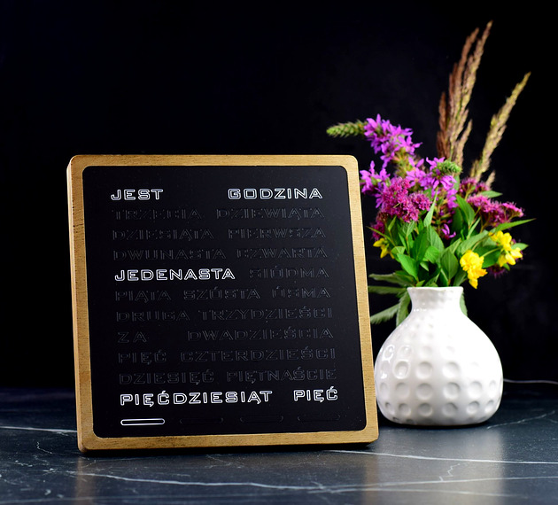 zegary Word Clock - zegarek słowny  j. polski