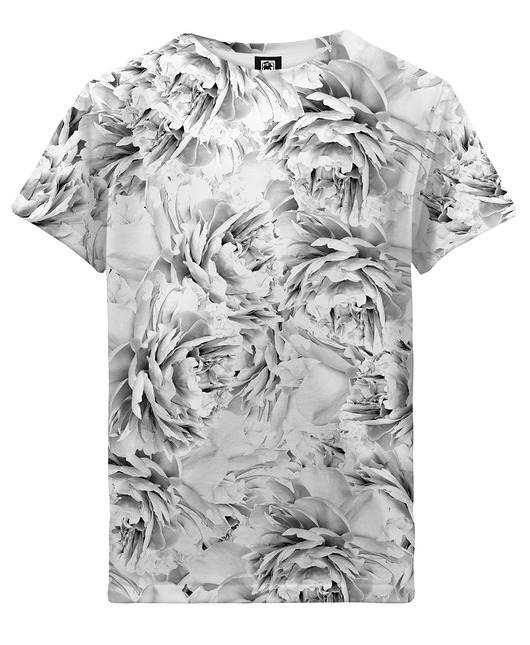 t-shirty dla chłopców T-shirt Boy DR.CROW Peonies White