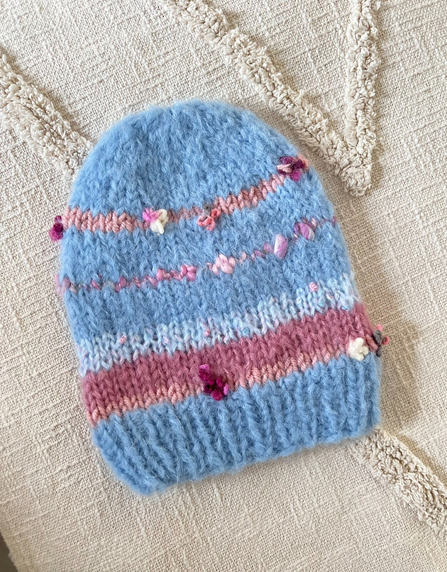 czapki damskie Niebieska alpaka