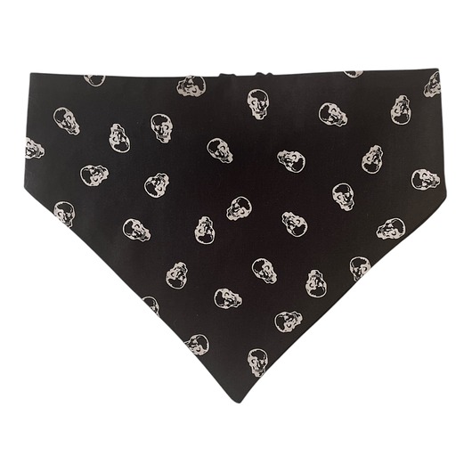 ubranka dla zwierząt Dwustronna bandana na gumce dla psa Czaszki