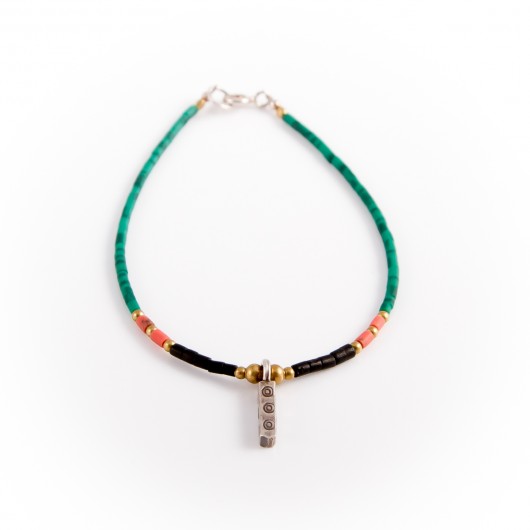 Boho bransoletka Lucky Royal Blue Green Bright Boho old