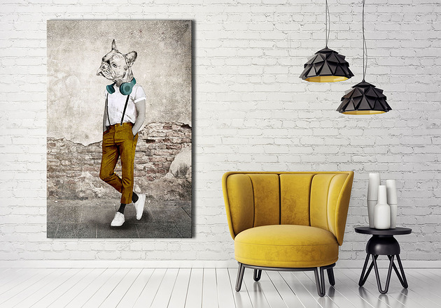 obrazy Obraz na płótnie - BULDOG FRANCUSKI 120x80cm