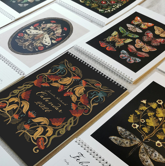 kalendarze i plannery Kalendarz 2026, Kalendarz ścienny, kalendarz botaniczny, kalendarz ilustracje,6