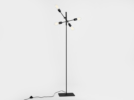 lampy podłogowe Lampa podłogowa minimalistyczna Twigo Floor 4, czarna