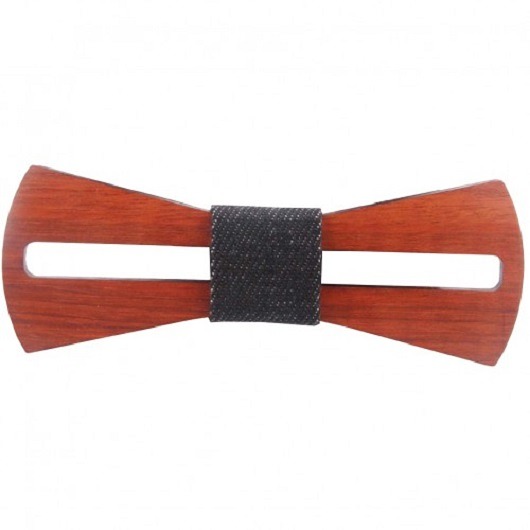 muszki i krawaty Mucha męska drewniana , prezent