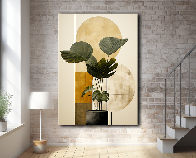 plakaty Tropikalne liście - Plakat - Loft, Minimalizm