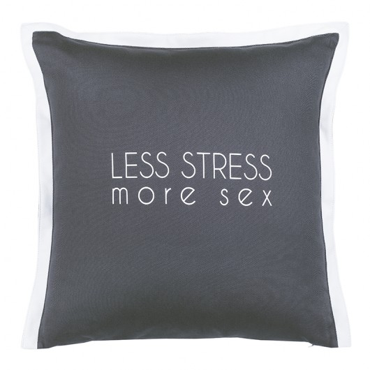 poduszka  LESS STRESS MORE SEX miau design