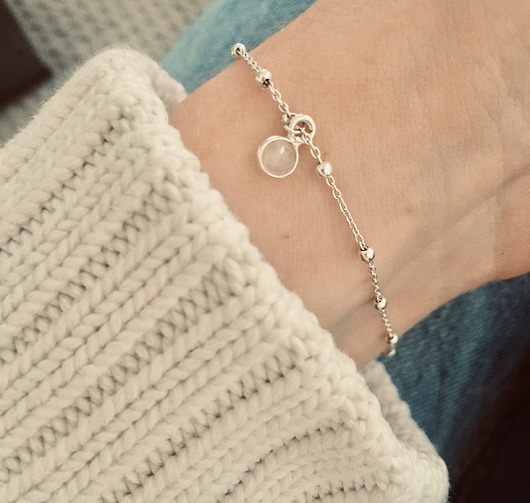 bransoletki srebrne Srebrna bransoletka z Kamieniem Księżycowym