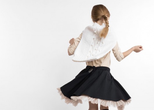 DANCING SKIRT - granat Kółko Krzyżyk