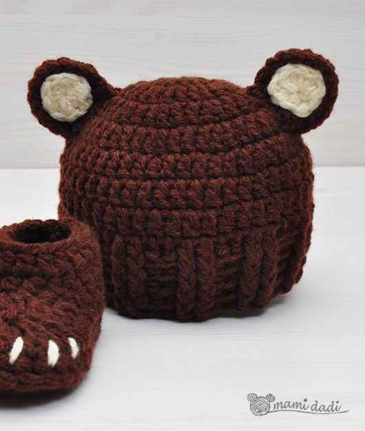 Czapka brązowy miś Mamidadi