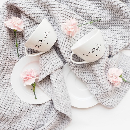 Komplet filiżanek ŻONA i MĄŻ w pudełku my mug company