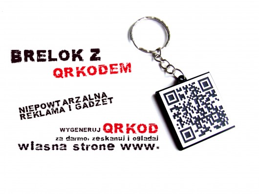 Brelok z własnym QRKOD em wygeneruj kod za FREE Kraina czaru
